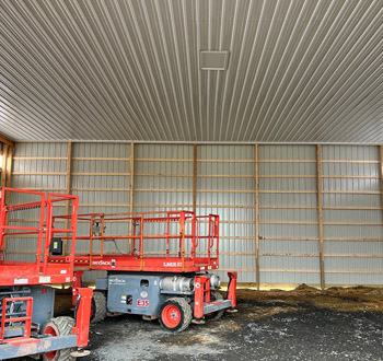 Liner Panel In A Pole Building